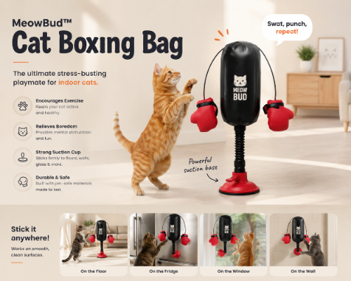 MeowBud⢠Cat Boxing Bag